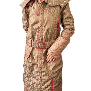 Christian Dior Vintage Trotter Monogram Rasta Coat #38 Hoodie Brown [103253]